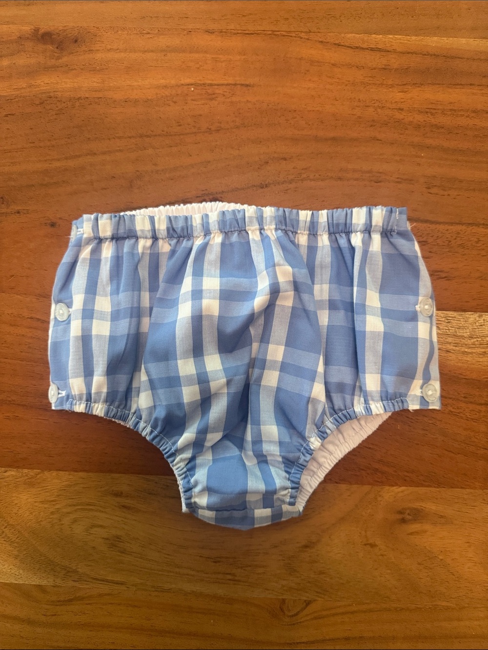 Little English Blue and White Plaid Diaper Cover